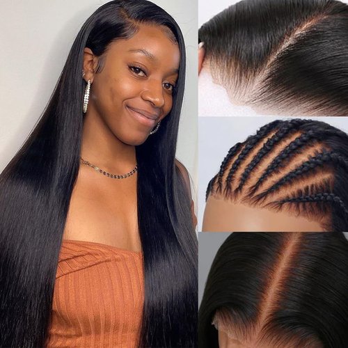 TENACOO 9x6 Wear and Go Glueless Wig Pre Cut Pre Plucked Bleached Knots Human Hair Wig Glueless Wigs for Black Women Human Hair Glueless 200% Density Ready to Go Straight Lace Front Wigs 26 inch