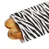 Ikee Design 200 Pcs of 6" X 9" W Flat Plain Paper or Patterned Bags for Candy, Cookies, Merchandise, Party favors, Gift bags, Small Paper Bags with Zebra Animal Print