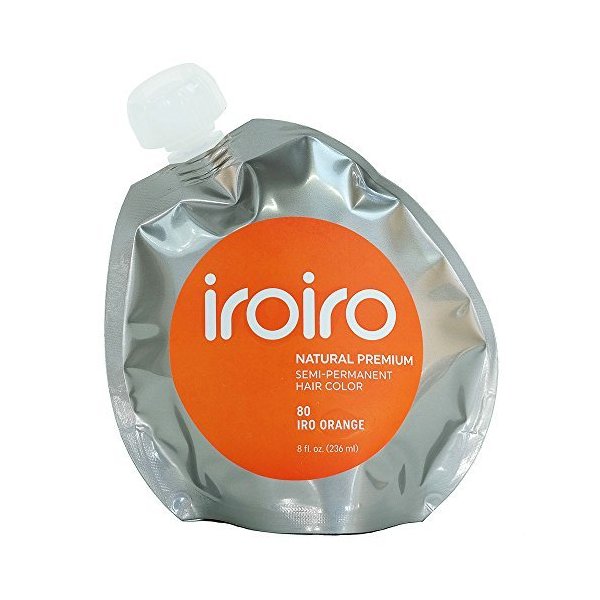 IROIRO Natural Premium Semi-Permanent Hair Color 80 Iro Orange (8oz) by Iroiro
