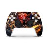 ZOOMHITSKINS Compatible with PS5 Controller Skin, Vinyl for Durable & Fit, Eye Monster Fire Snake Black Orange, Easy to Use, Bubble-Free, Precisely Cut