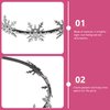 Frcolor Christmas Snowflake Headband Hair Bands Adorable Cute Glitter Snowflake Hair Hoops Xmas Party Favors Supplies for Kids Girls (Silver)