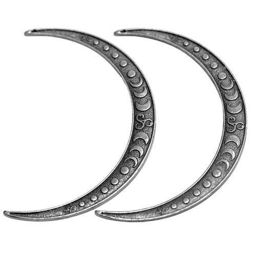 LANGHONG 2PCS Moon Crescent Hairpin For Women Retro Moon Hair Stick Forks Knot Hair Styling Pins (ZNAS)