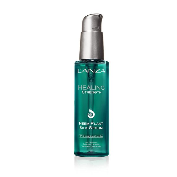 L'ANZA Healing Strength Neem Plant Silk Hair Serum, Neem Oil for Hair,Anti Frizz Damaged Hair Treatment, Nourishes and Boosts Hair Shine & Hair Repair with Hair Oil for Frizzy Hair (3.4 Fl Oz)