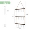 Mkono Plant Propagation Tubes, 3 Tiered Wall Hanging Terrarium with Wooden Stand Mini Test Tube Flower Vase Glass Planter Stations for Hydroponic Cutting Home Garden Office Decor Plant Lover Gift