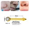 Silver Angel Nose Piercing Kit Gold Color 20G Nose Stud Disposable 16L Steel Needles Piercing Safety Self Body Piercing Kit Tool (2 Pack)