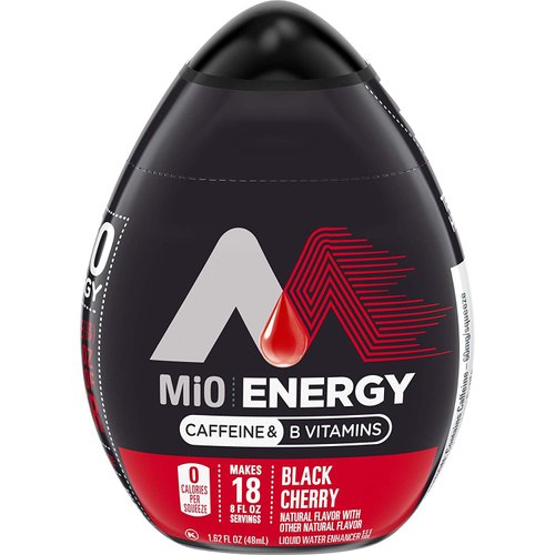 MiO Energy Black Cherry Liquid Water Enhancer, Caffeinated, 1.62 fl oz (Limited Edition)