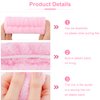 Chanaco Spa Headband and Wristband Set Skincare Headband Pink Puffy Makeup Headband Face Wash Headband Sponge Hair Band Wrist Bands for Washing Face Skin Care Teen Girl Gifts Trendy Stuff