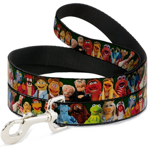 Dog Leash Muppets 20 Character Group Pose Greens 4 Feet Long 1.0 Inch Wide