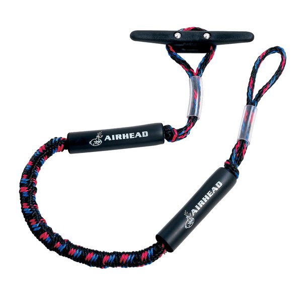 Airhead Kwik Tek Bungee Dock Line (6-feet), Black/blue/red (AHDL-6)