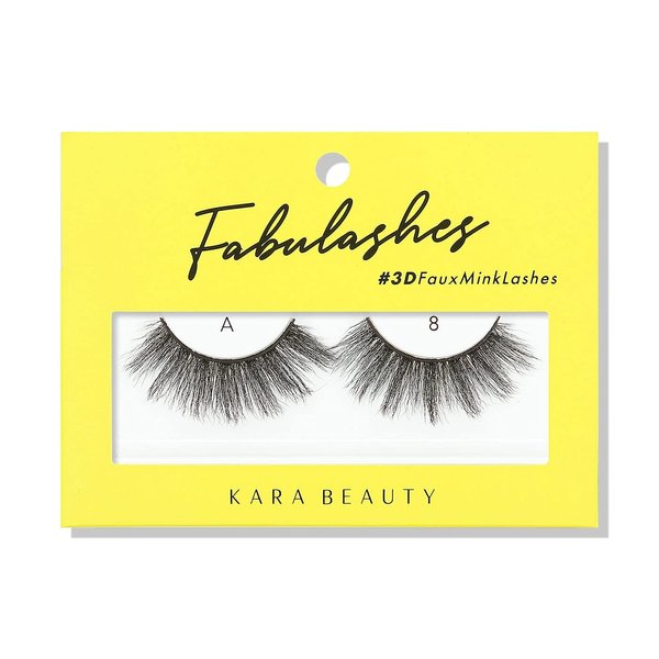 KARA BEAUTY FABULASHES 3D Faux Mink False Eyelashes - Style A8