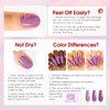 ROSALIND Gel Nail Polish Set - 20 Colors Orange Red Gel Polish with Base Coat Glitter Glossy Matte Top Coat Manicure Set 24PCS Purple Wine Colors Suitable For All Seasons