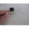 Small/medium black hair claw clip for fine, thin hair with pearls and crystals