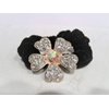 Flower shaped hair tie pony tail holder scrunchie with crystals