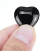 Marrywindix 15 Packs 0.8 Inch Healing Crystal Natural Black Obsidian Heart Love Carved Palm Worry Stone Chakra Reiki Balancing