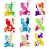 9 Packs Bulk Frog Fidget Bubble Mini Pop Keychain for Teens and Kids, Birthday Party Favors Supplies Classroom Student Prizes Gifts