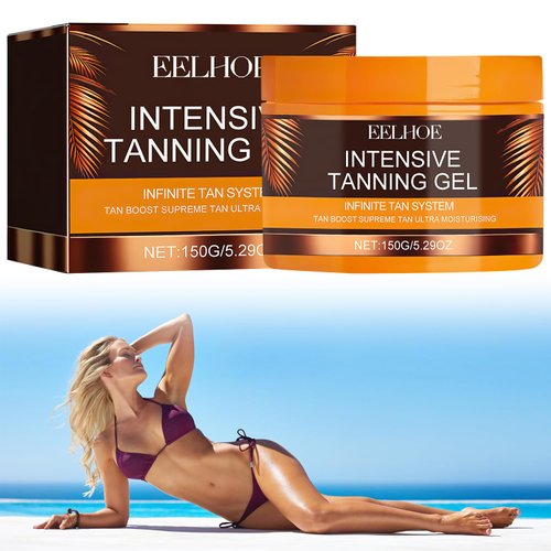 Luxury Intensive Tanning Gel, Intensive Tanning Luxe Gel, Natural Tanning Cream Gel for Natural Tan Skin, Tanning Gel for Sunbeds and Outdoor Sun