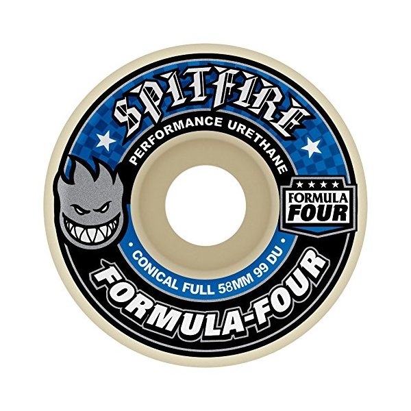 Spitfire Formula Four Conical Full 99du Skateboard Wheel 52mm White