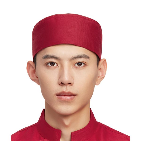 Hyzrz Unisex Chef Hats Adjustable Kitchen Cooking Caps with Breathable Mesh Top (Red)