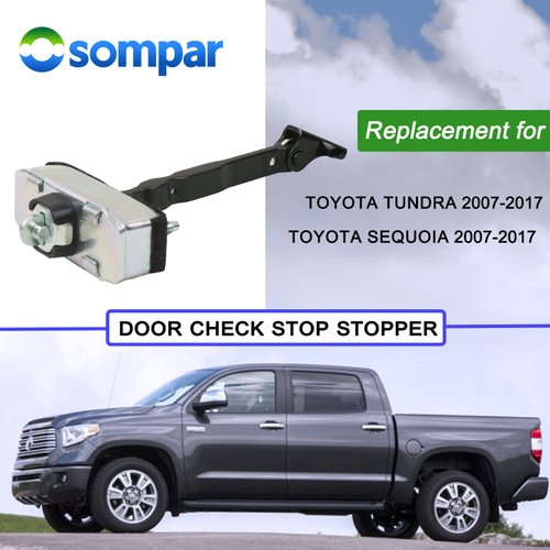 Osompar Door Check Stop Strap Front Driver or Passenger Side Compatible with 2007-2021 Toyota Tundra Sequoia Replaces 68620-0C023 68620-0C021 924-926 Electroplate