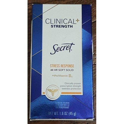 Secret Clinical Strength Clear Gel Deodorant Stress Response, 1.6 Oz (Pack of 2)