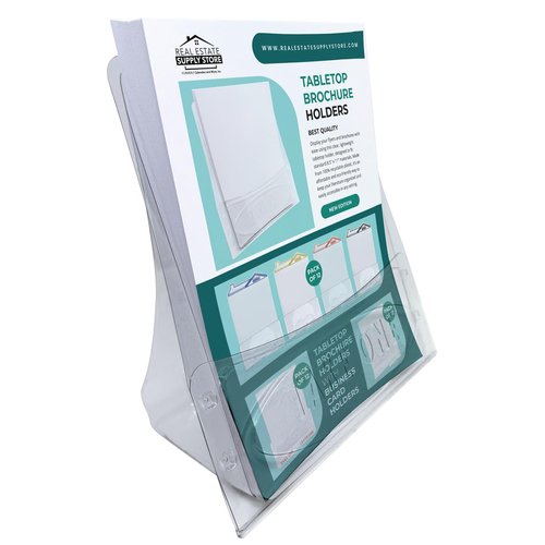 Tabletop Brochure Holder 20 Pack - Eco-Friendly, Can Hold 200, 8.5 x 11 Documents, Flyers, Maps & Brochures or Other Marketing Needs (TAKE ONE - Tabletop, Pack of 20)