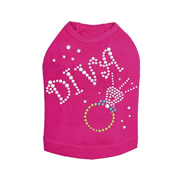 Diva with Ring Dog Shirt 3XL FUCHSIA
