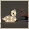 GUOCHENG Swan Marquee Light Decor Light LED Night Light Battery Operated Table Lamps on Wall for Party Children Kids Bedroom Lighting Decoration, Birthday Christmas Gifts for Kids (White Swan)