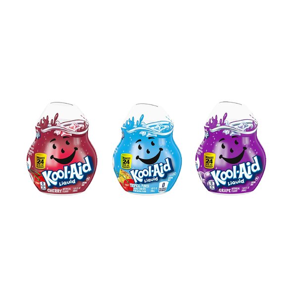 Kool-Aid Liquid Drink Mix Variety 3 Pack (Grape, Cherry and Tropical Punch) 1.62 fluid ounces each