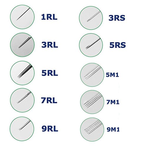 Tattoo Needles - Yuelong 200pcs Mixed Tattoo Guns Needles 1rl, 3rl, 5rl, 7rl, 9rl, 3rs, 5rs, 5m1, 7m1, 9m1 Used For Tattoo Machine Tattoo Kit and Tattoo Supplies