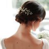 Handmade Tiara Wedding Hair Comb Leaf Bridal Headpiece Pearl Rhinestone Head Jewelry Wedding Hair Accessories