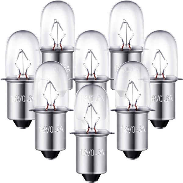 Mudder 8 Packs 780287001 Flashlight Bulbs Flashlight Replacement Bulbs Compatible with Ridgid 18V Flashlight P704 P703 P700