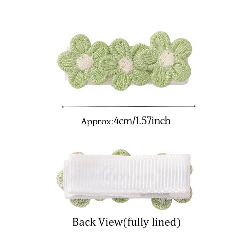 Baby Hair Clips -13Pcs Dasiy Barrettes Sets Fully Lined Hair Pins Bows Wrapped by Cloth Hair Accessories for Baby Girls Infants Toddler Kids