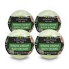 Nature's Beauty Eucalyptus & Tea Tree Bath Bomb Multi-Pack- Natural Hand Crafted, Non-Staining, Luxury Fizzy Spa Bomb, Sooth + Restore Skin, Made w/Coconut Oil & Witch Hazel, 5.5oz (4 Pack)