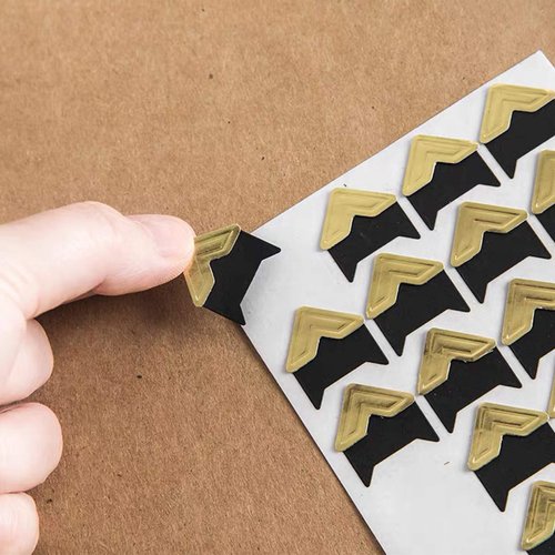 6 Colors 18 Sheets Self-Adhesive Acid Free Paper Photo Mounting Stickers Corners 432 PCS Picture Corners for Scrapbooking Album Dairy