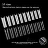 Yimart Long C Curved False Nail Tips - C Curved Nail Tips - Long C Curve False Nails - 200pcs/box XL C Curve Fake Nails Premium Square French Acrylic Nail Tips (Clear With Box)