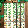 JUNEBRUSHS St. Patrick's Day Shamrock Temporary Tattoos, 20 Sheets Shamrock Kid Tattoo Stickers Makeup Tattoos for St. Patrick's Day Gift Filler Boys Girls Party Favors Clover Decorations