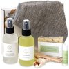 Spa Care Package for Men, Natural Handmade Valentines Day Gift for Men, Relaxing Men Skincare Grooming Kit Including 6 pc - Massage oil, Shower Mist, Soap, Soap Saver, Lip Balm, Towel, by Lizush