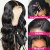 Larhali 210% Density 13x6 Lace Front Wig Human Hair Body Wave HD Transparent Lace Front Wigs Human Hair 24Inch Lace Frontal Wig for Black Women Glueless Wigs Human Hair Pre Plucked with Baby Hair