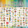 Pride Day Temporary Tattoos for Gay, 10 Sheets LGBT Rainbow Flag Tattoos Stickers Waterproof Fake Tattoo Stickers For Pride Equality Parades and Celebrations Pride Accessories