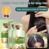 Natural Black Botanical Bubble Hair Dye, 20ml 10 Packs - Pure Plant Extract for Grey Hair Coverage