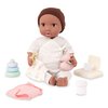 Lullababy – 9-Pc Baby Doll Changing Set – Diaper, Baby Wipes & Stacking Rings – 14-inch Baby Doll Accessories – Pretend Play – Toys for Kids Ages 2 & Up – Baby Doll Play & Care Set