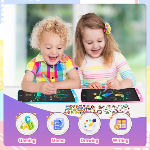 Toddler Kids Toys Gifts, 2 Pack LCD Writing Tablet 10 Inch Doodle Board, Toys for Ages 2-4, Drawing Tablet Pad, Christmas Birthday Gifts Toys for 3 4 5 6 7 Years Old Girls Boys