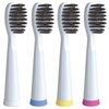 Sonic-FX Replacement Electric Toothbrush Heads Compatible with Fairywill, Sonic-FX and SnapWhite for Adults and Kids | Soft Charcoal/Nylon Bristles Sonic Replacement Toothbrush Heads (White,Pack of 4)