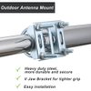 Starlink Mounting Clamps - Antenna Pole Bracket Adapter with U-Bolt, Compatible with Antenna Mast up to 2in O.D., Durable & Easy Installation for Secure Mounting