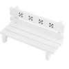 Zerodis 1/12 Scale Dollhouse Wooden Park Bench Simulation Miniature Furniture Chair Park Seat Mini Dollhouses Landscape Art DIY Craft Ornament Fairy Garden Decor Doll Toys Accessories (White)