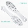 2 Pcs Stainless Steel Foot Scraper Metal Foot File Double Sided Foot File Callus Remover Professional Foot Rasp Scrubber for Wet or Dry Skin Easy to Clean Pedicure Tool Heel (Silver)