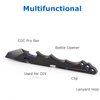 Titanium Pry Bar EDC Multi Tool with Bottle Opener Box Opener Clip Function (Black)