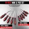 AMM 10-Piece Pick and Hook Set, Precision Automotive Pick Tool Set for Car Auto Oil Seal/O-Ring Seal Gasket Pick Mini Hooks Puller Remover Perfect for Automotive and Electronic Tools