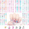 Fanoshon Unicorn 3D Nail Art Stickers Decals Self-Adhesive for Kids Little Girls, 270+ Cute Nail Tip Star Crown Princess Nail Manicure for Fingernails Toenails Birthday Party Supplies Gift Favors