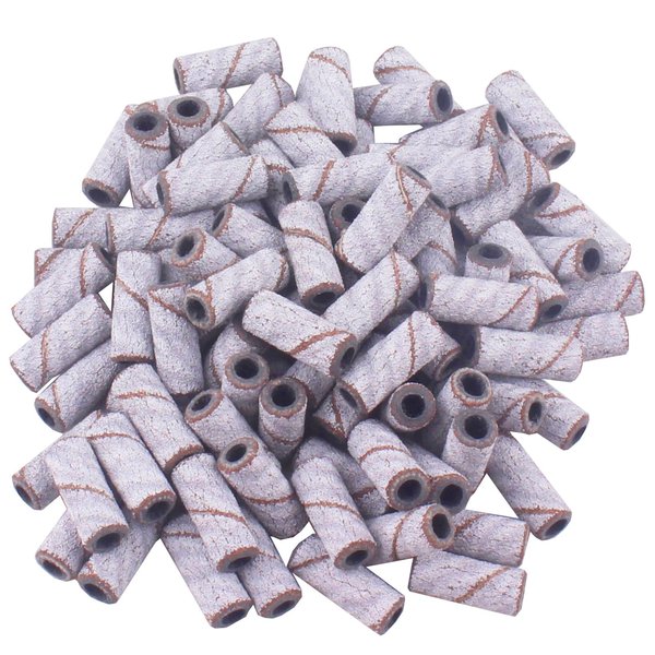 MZCMSL 100pcs Small Nail File Sanding Bands Acrylic Nails Gel Removing (180 Grit)